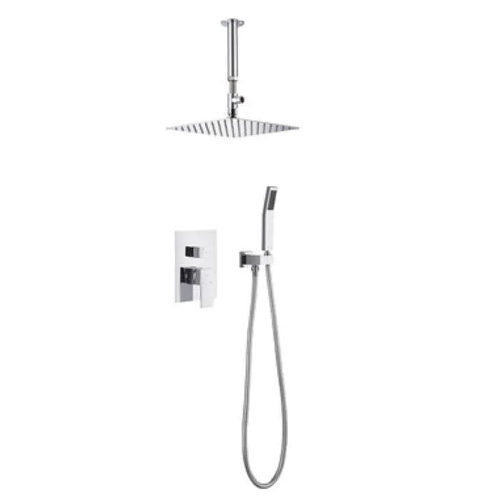 Shower Trim Square Massage Jet Rain Wall Mounted Shower System -Bathlova