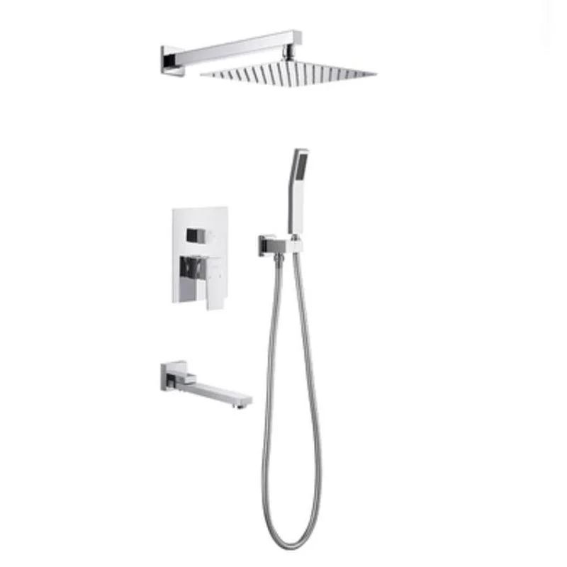 Shower Trim Square Massage Jet Rain Wall Mounted Shower System -Bathlova