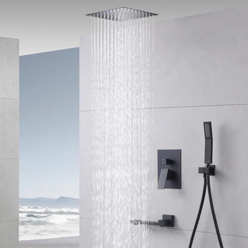 Shower Trim Square Massage Jet Rain Wall Mounted Shower System -Bathlova