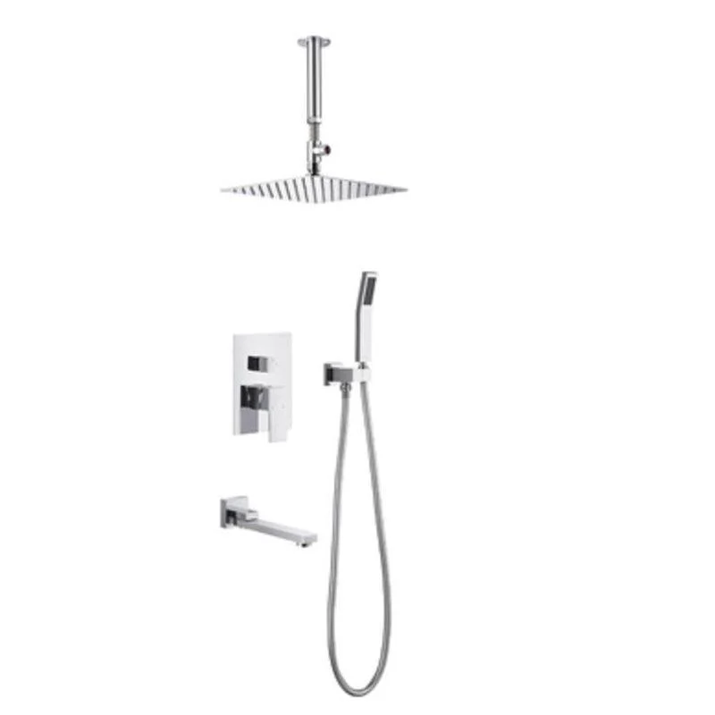 Shower Trim Square Massage Jet Rain Wall Mounted Shower System -Bathlova