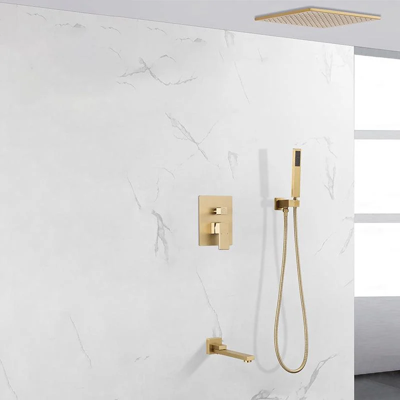 Shower Trim Square Massage Jet Rain Wall Mounted Shower System -Bathlova