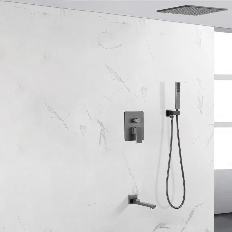 Shower Trim Square Massage Jet Rain Wall Mounted Shower System -Bathlova