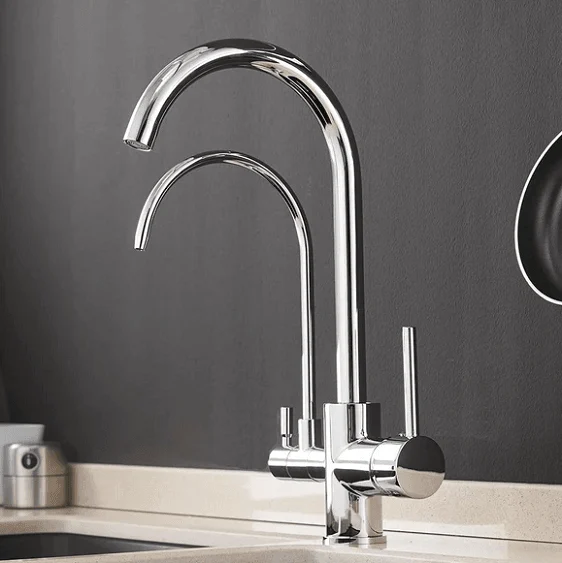 Sibella - Deck Mount Double Crane Tap -Bathlova