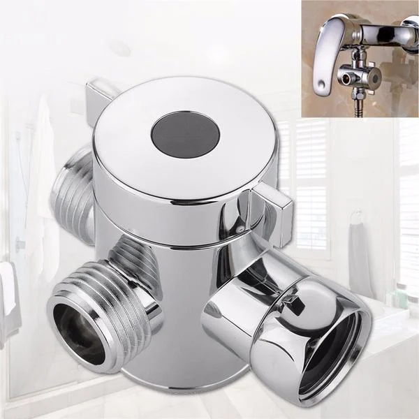 Silver 3 Way Diverter Valve -Bathlova