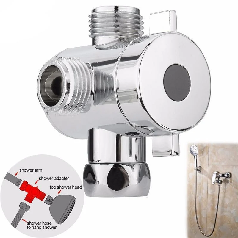 Silver 3 Way Diverter Valve -Bathlova