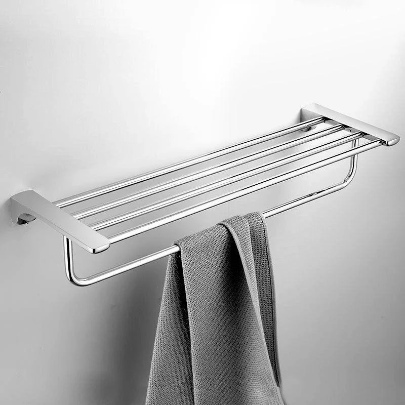 Silver Bathroom Accessories Hardware Set Modern Bathroom Accessory Kit -Bathlova