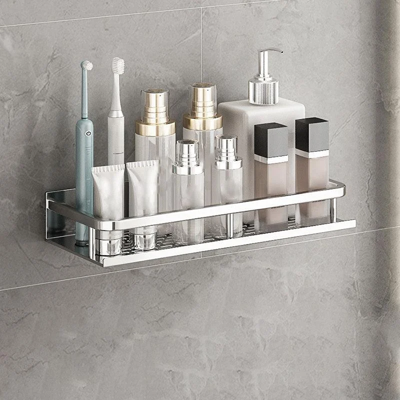 Silver Bathroom Accessory Set Metal 1/2/3 - Piece Bath Shelf -Bathlova