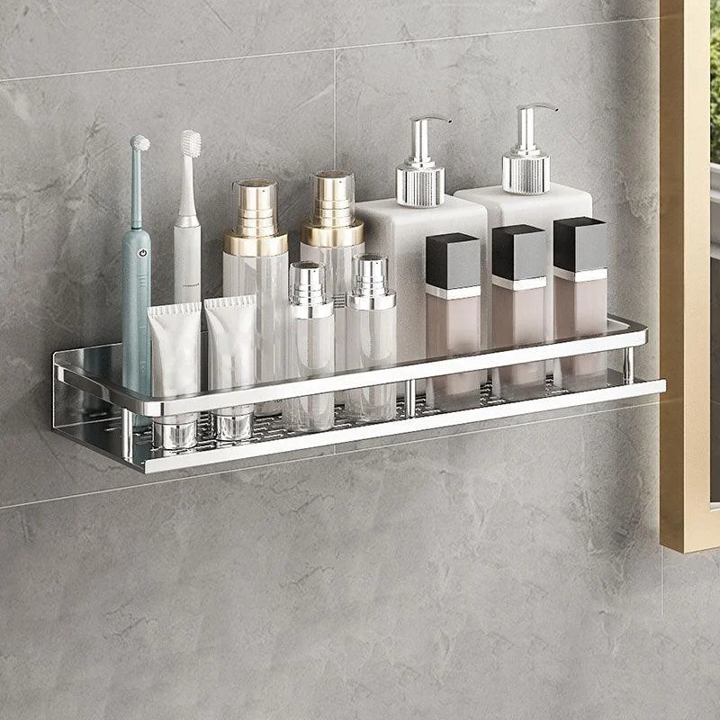 Silver Bathroom Accessory Set Metal 1/2/3 - Piece Bath Shelf -Bathlova