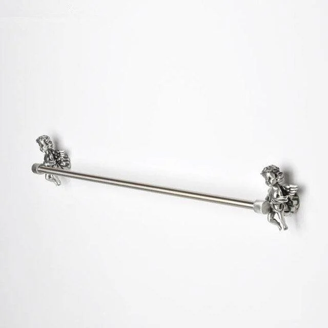 Silver Bathroom Hardware Accessories Towel Ring Robe Hook Towel Bar -Bathlova