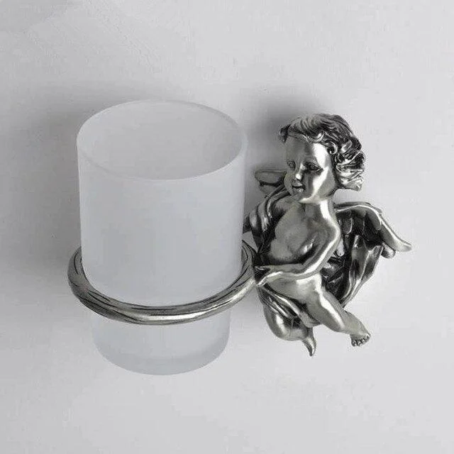 Silver Bathroom Hardware Accessories Towel Ring Robe Hook Towel Bar -Bathlova