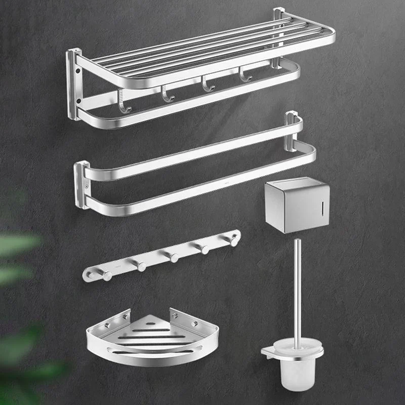 Silver Bathroom Hardware Set Modern Bathroom Accessory as Individual or as A Set -Bathlova