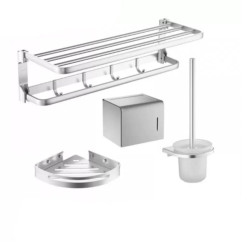 Silver Bathroom Hardware Set Modern Bathroom Accessory as Individual or as A Set -Bathlova