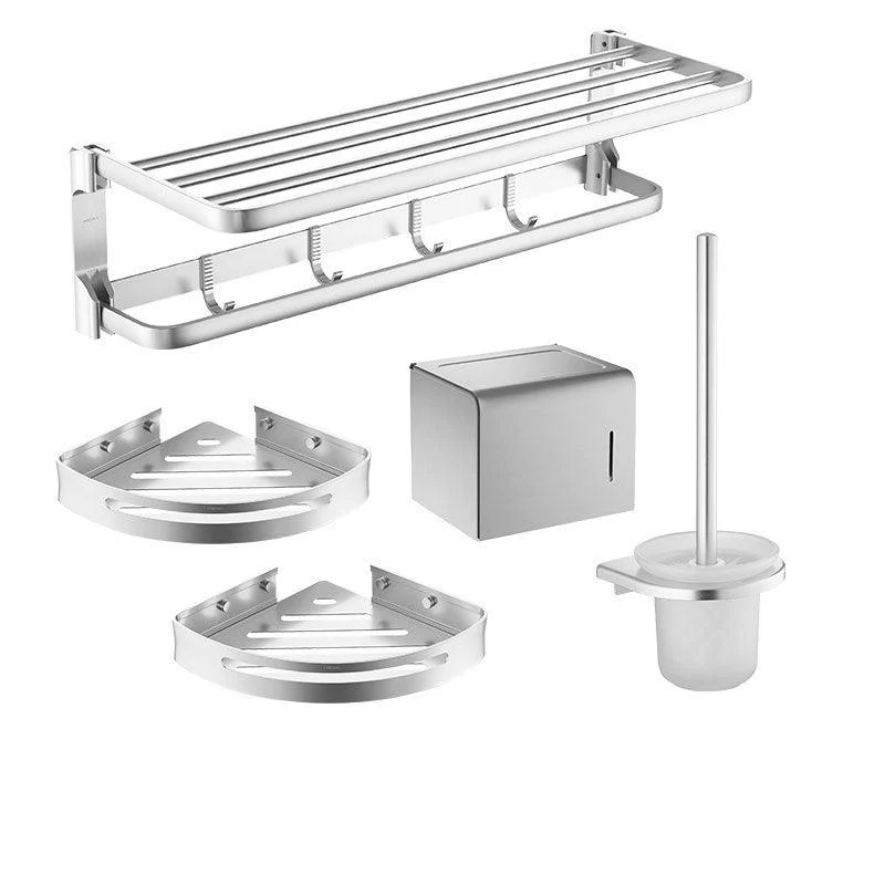 Silver Bathroom Hardware Set Modern Bathroom Accessory as Individual or as A Set -Bathlova