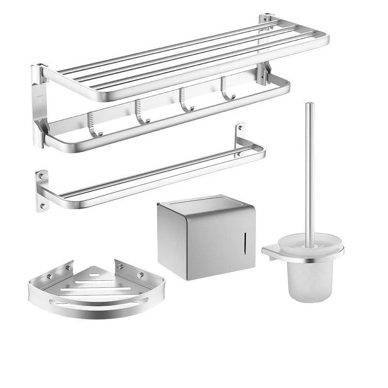 Silver Bathroom Hardware Set Modern Bathroom Accessory as Individual or as A Set -Bathlova