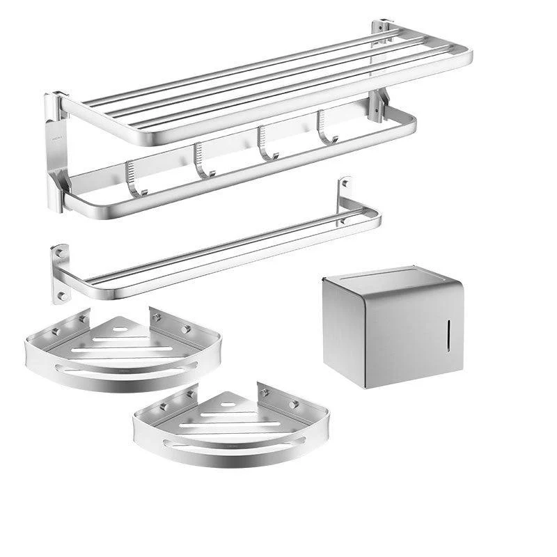 Silver Bathroom Hardware Set Modern Bathroom Accessory as Individual or as A Set -Bathlova