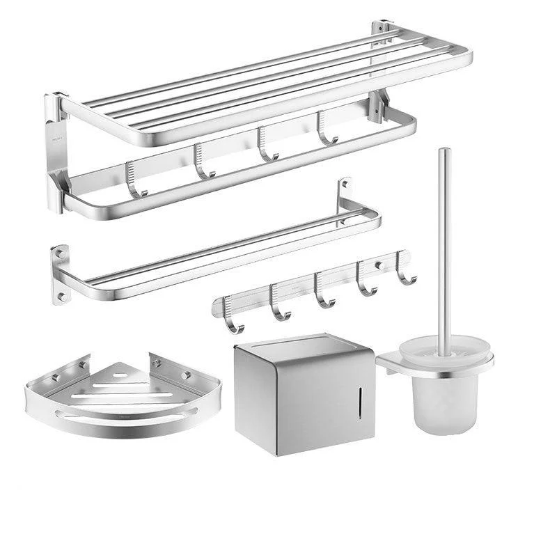 Silver Bathroom Hardware Set Modern Bathroom Accessory as Individual or as A Set -Bathlova