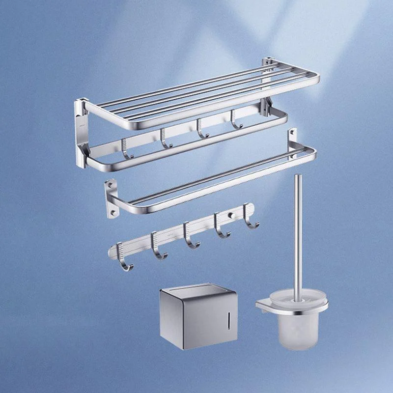 Silver Bathroom Hardware Set Modern Bathroom Accessory as Individual or as A Set -Bathlova