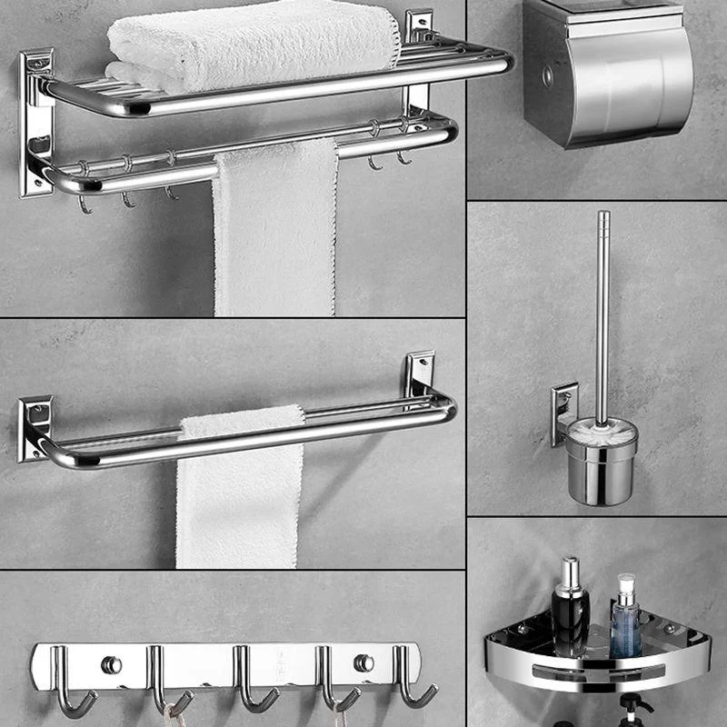 Silver Contemporary Bathroom Accessory As Individual Or As a Set -Bathlova