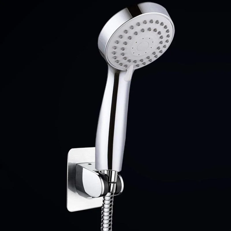 Silver Dual Shower Head with Hose Modern Style Wall-Mount Showerhead -Bathlova