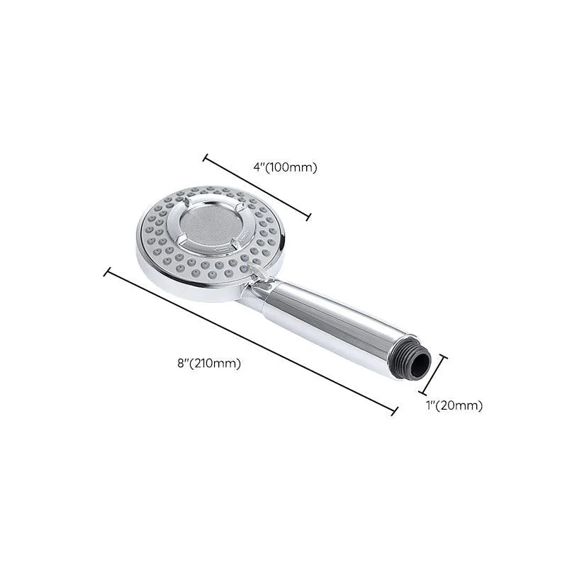 Silver Handheld Shower Head 3 Sprays Stainless Steel Wall-Mount Showerhead -Bathlova