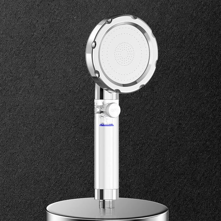 Silver Handheld Shower Head Standard Round Shower Head Combo -Bathlova