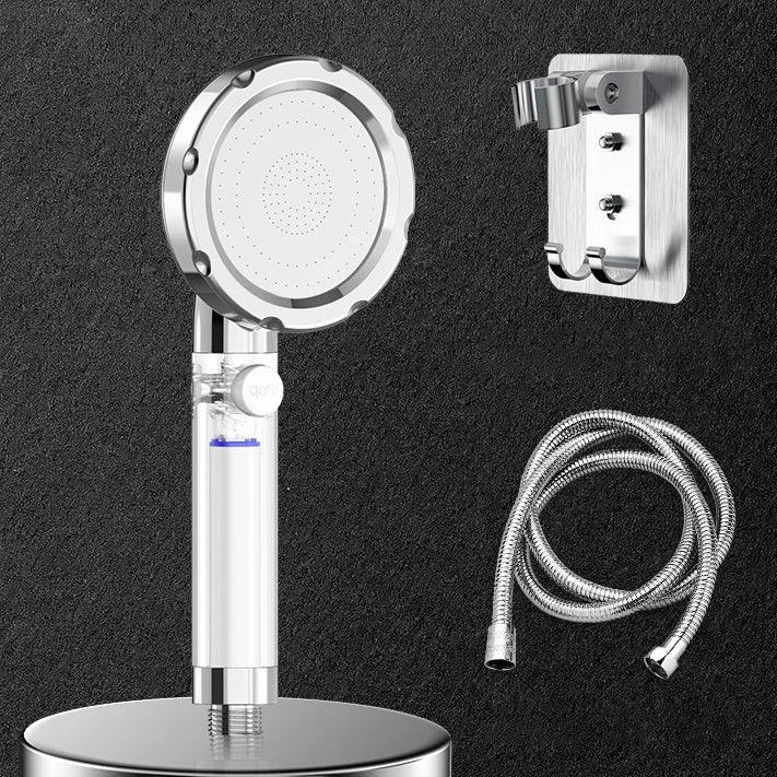 Silver Handheld Shower Head Standard Round Shower Head Combo -Bathlova