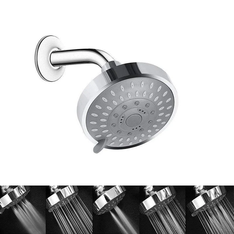 Silver Round Fixed Shower Head Modern Style Wall-Mount Showerhead -Bathlova