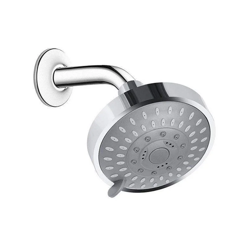 Silver Round Fixed Shower Head Modern Style Wall-Mount Showerhead -Bathlova