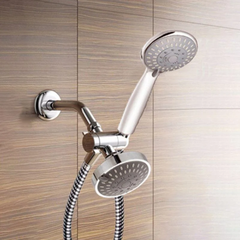 Silver Round Fixed Shower Head Modern Style Wall-Mount Showerhead -Bathlova