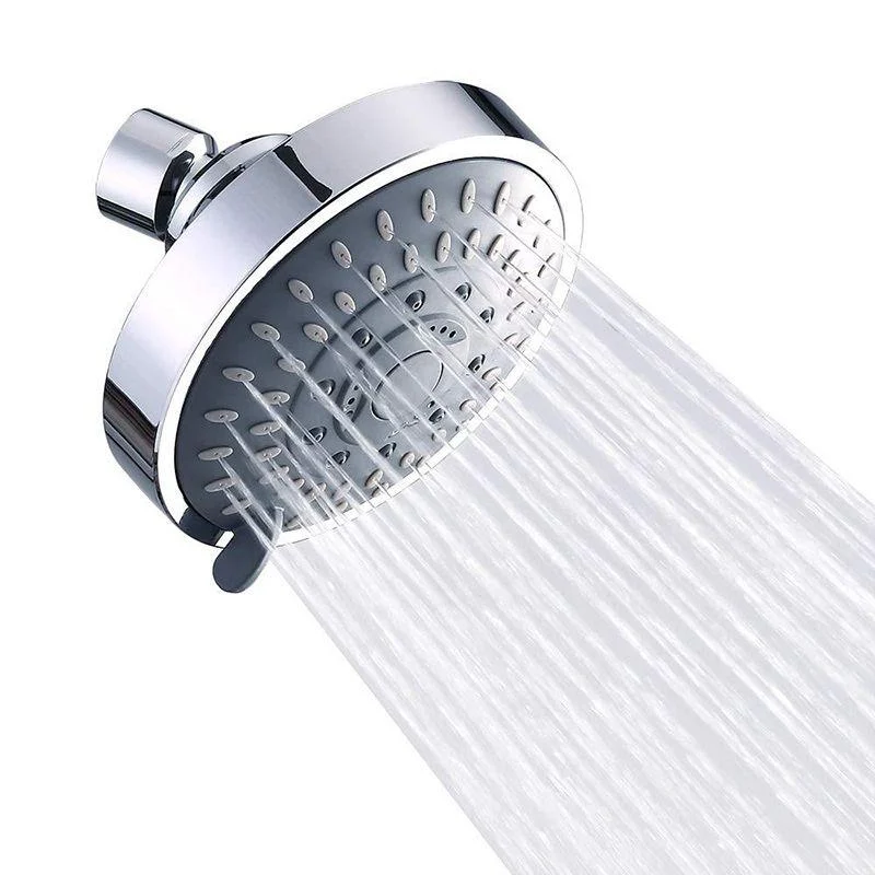 Silver Round Fixed Shower Head Modern Style Wall-Mount Showerhead -Bathlova