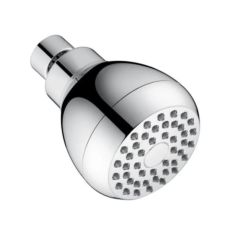 Silver Round Showerhead Standard Spray Pattern Wall-Mount Showerhead -Bathlova