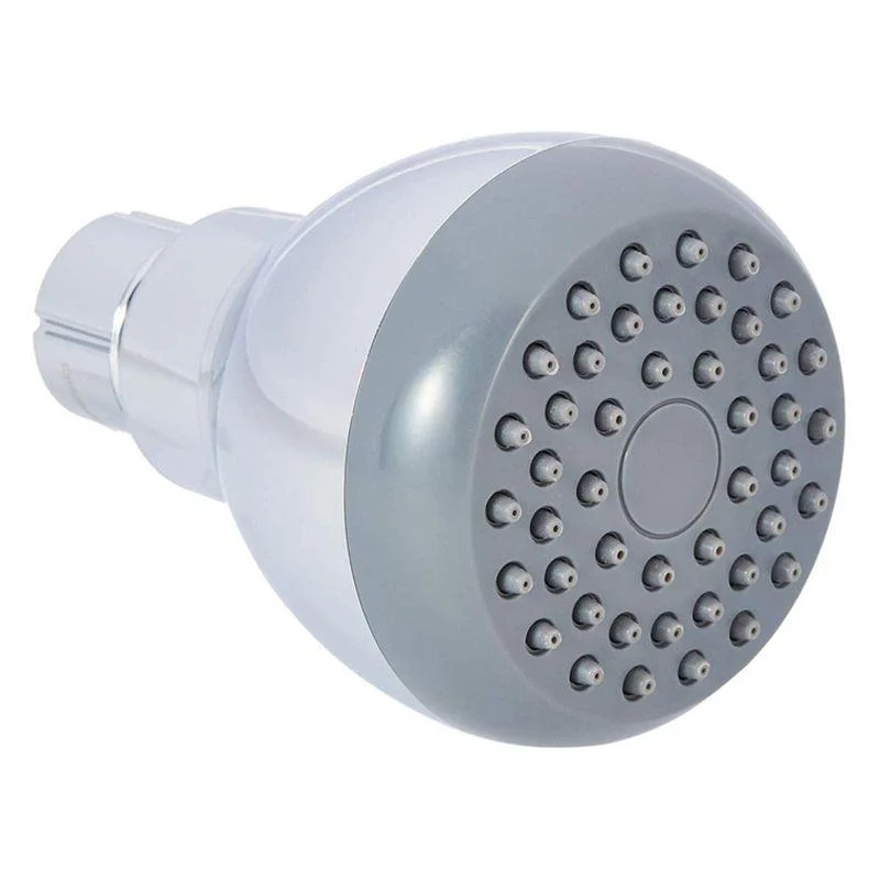 Silver Round Showerhead Standard Spray Pattern Wall-Mount Showerhead -Bathlova