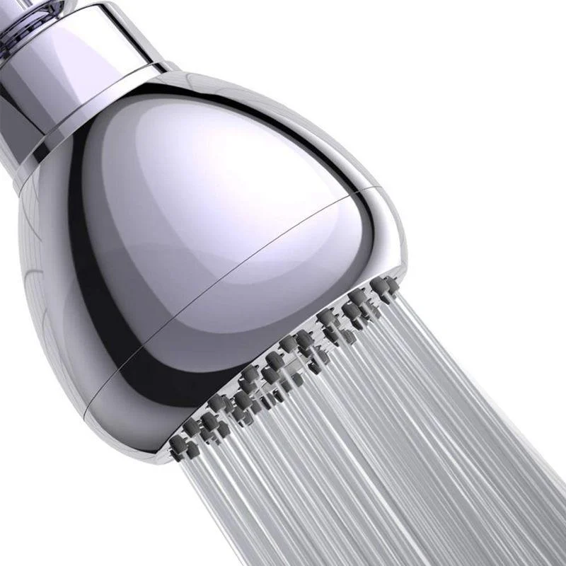 Silver Round Showerhead Standard Spray Pattern Wall-Mount Showerhead -Bathlova