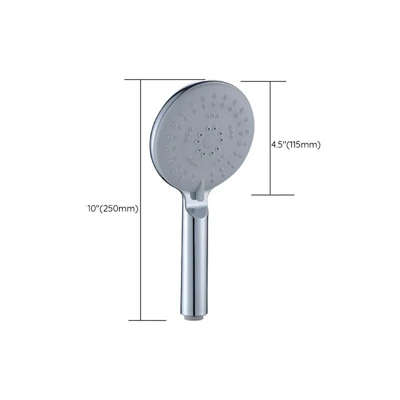 Silver Shower Head Combo Metal Modern 5-Spray Patterns Shower Heads -Bathlova