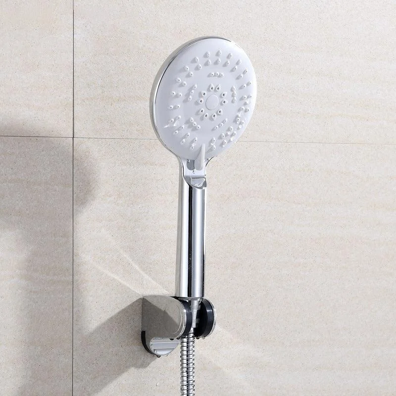 Silver Shower Head Combo Metal Modern 5-Spray Patterns Shower Heads -Bathlova