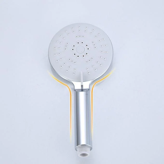 Silver Shower Head Combo Metal Modern 5-Spray Patterns Shower Heads -Bathlova