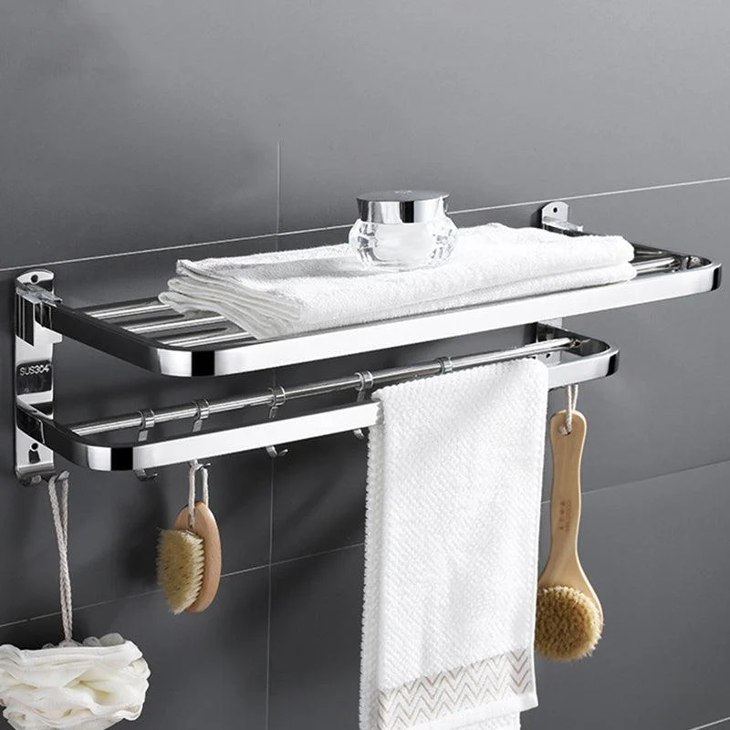 Silver/Black Bathroom Hardware Set Modern Bathroom Accessories Hardware Set -Bathlova