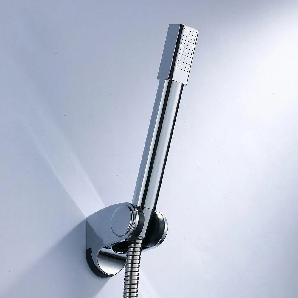 Simple Handheld Shower Head Square 304 Stainless Steel Shower Head -Bathlova