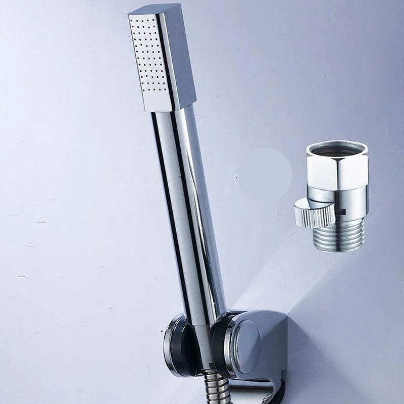 Simple Handheld Shower Head Square 304 Stainless Steel Shower Head -Bathlova