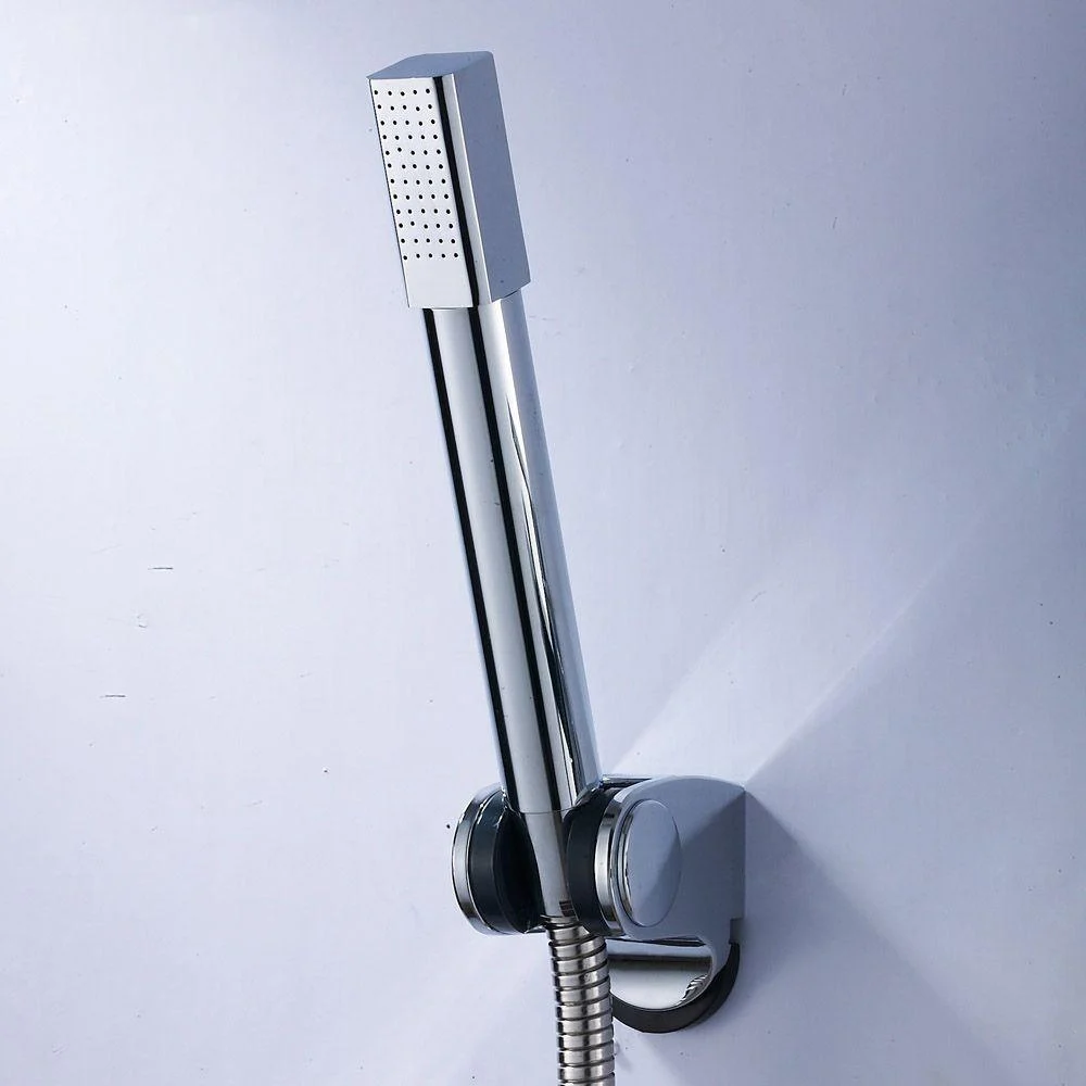 Simple Handheld Shower Head Square 304 Stainless Steel Shower Head -Bathlova