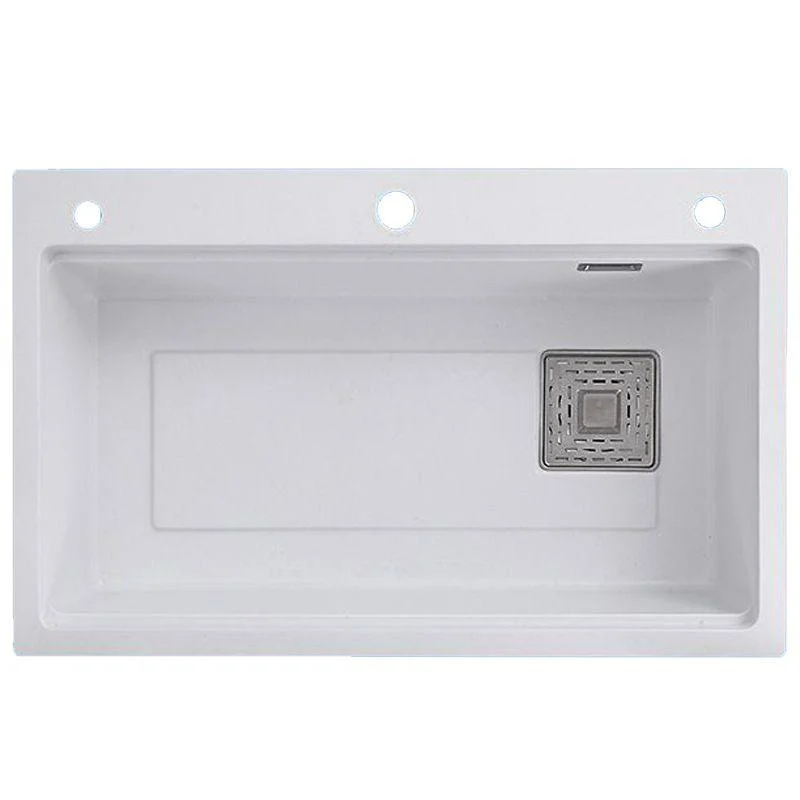 Single Bowl Kitchen Sink Modern Style Quartz Kitchen Sink with Rectangular Shape -Bathlova