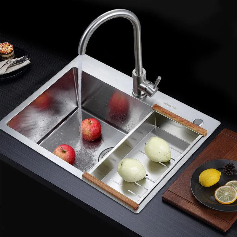 Single Bowl Kitchen Sink Stainless Steel Kitchen Sink(Not Included Tap) -Bathlova