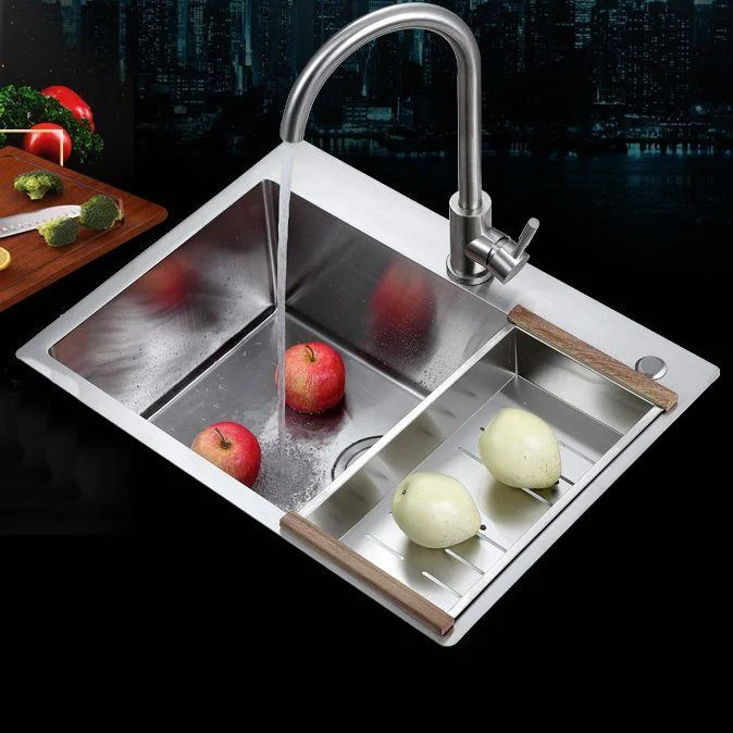 Single Bowl Kitchen Sink Stainless Steel Kitchen Sink(Not Included Tap) -Bathlova