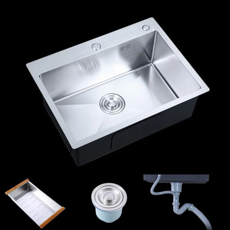 Single Bowl Kitchen Sink Stainless Steel Kitchen Sink(Not Included Tap) -Bathlova