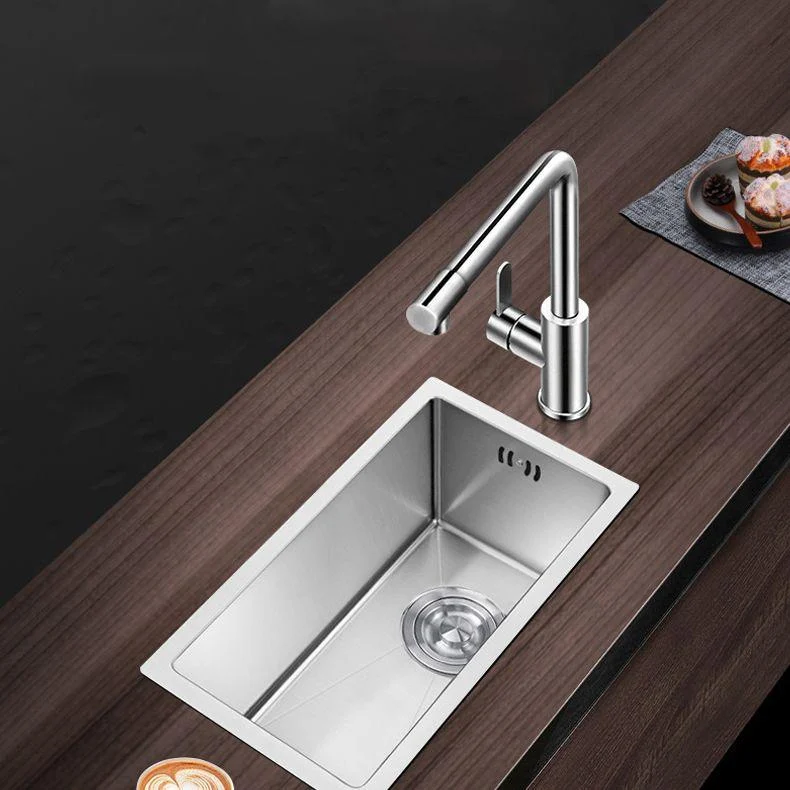 Single Bowl Kitchen Sink Stainless Steel Kitchen Sink with Rectangle Shape -Bathlova