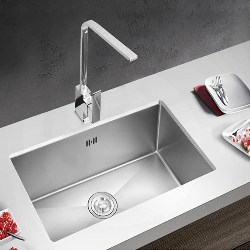 Single Bowl Kitchen Sink Stainless Steel Kitchen Sink with Rectangle Shape -Bathlova