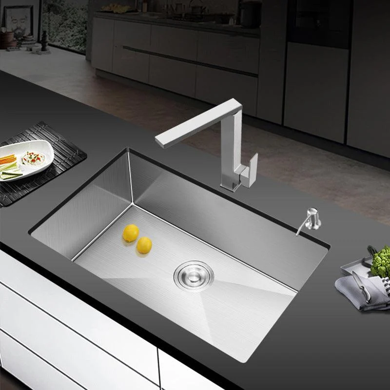 Single Bowl Kitchen Sink Stainless Steel Kitchen Sink with Rectangle Shape -Bathlova