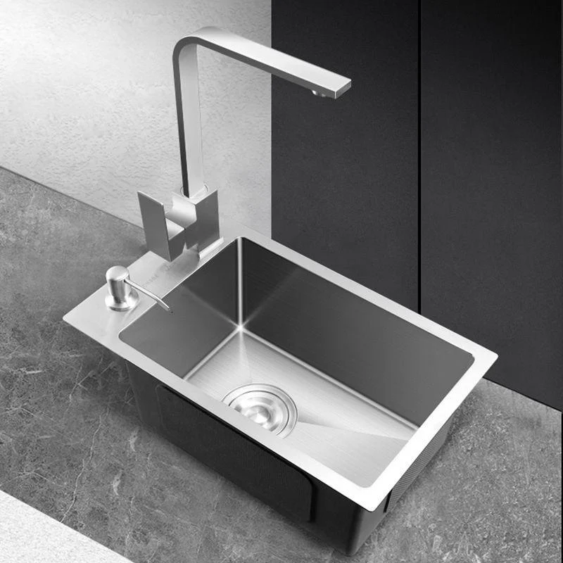 Single Bowl Kitchen Sink Stainless Steel Kitchen Sink with Rectangle Shape -Bathlova