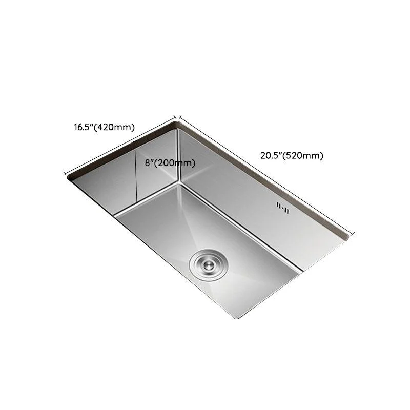 Single Bowl Kitchen Sink Stainless Steel Rectangular Undermount Kitchen Sink with Tap -Bathlova