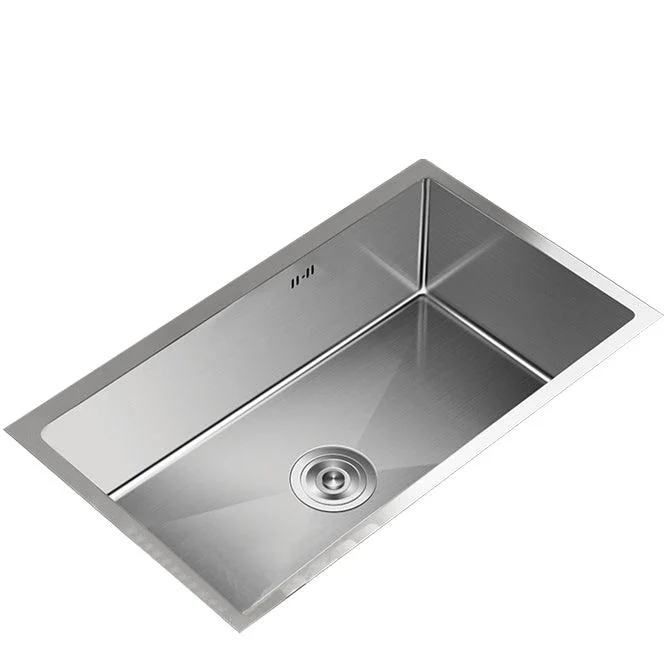 Single Bowl Kitchen Sink Stainless Steel Rectangular Undermount Kitchen Sink with Tap -Bathlova